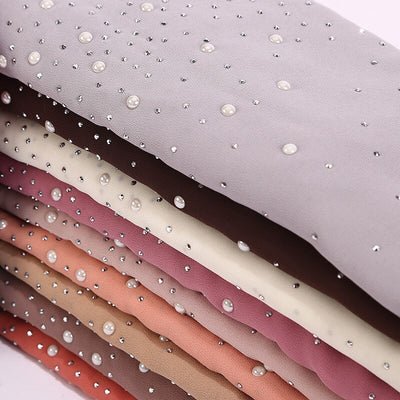 Women's Luxury Pearl Chiffon Hijab